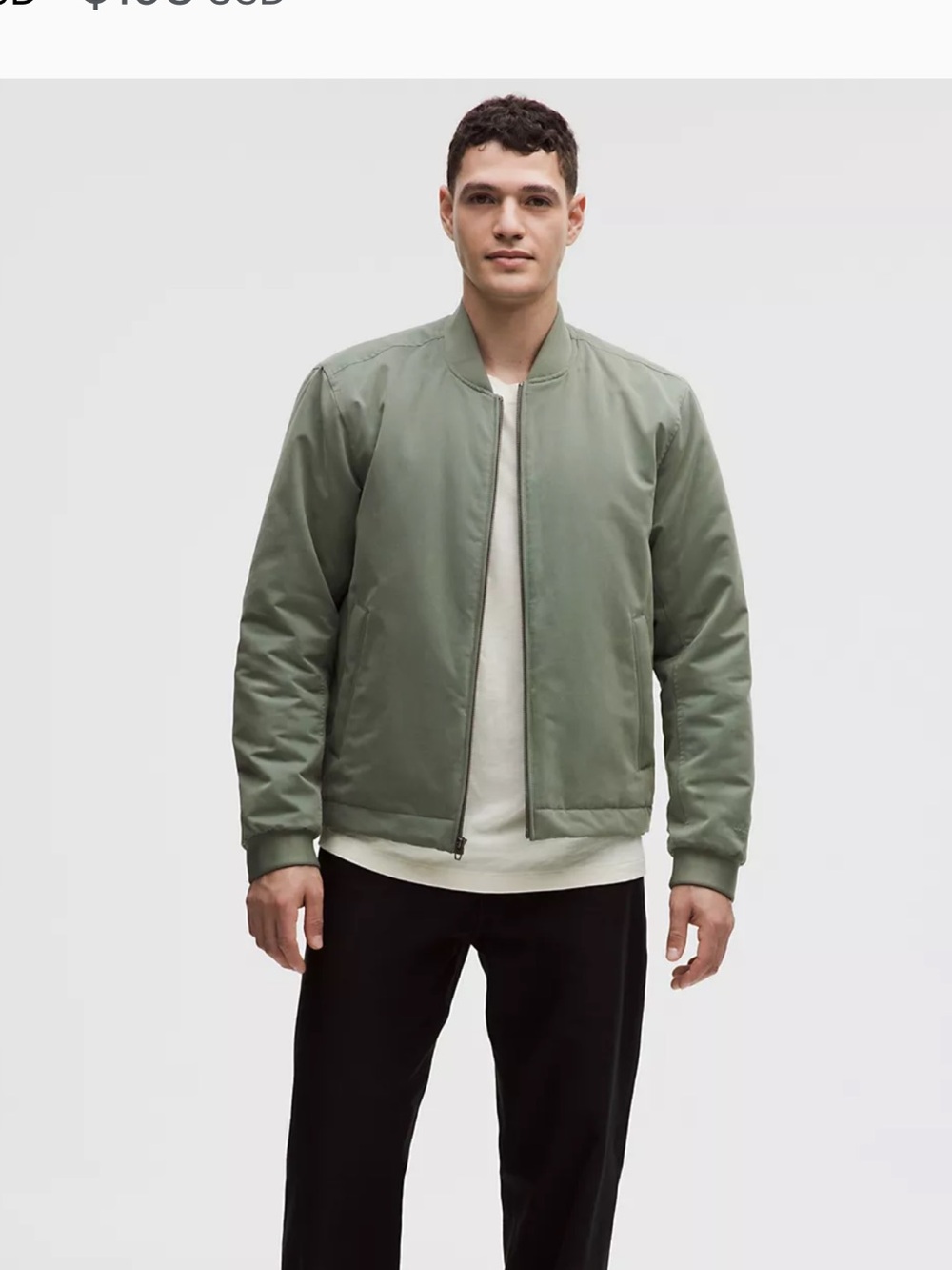 Lululemon men’s Olive Green Bomber Jacket